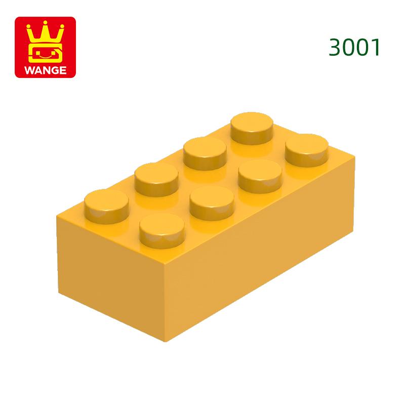 Non-Toxic 40Pcs/Lot 3001 2X4 High 8-Hole Building Block Moc Colorful Parts Compatible With Brick Diy Children Toy Assembly Gift Box