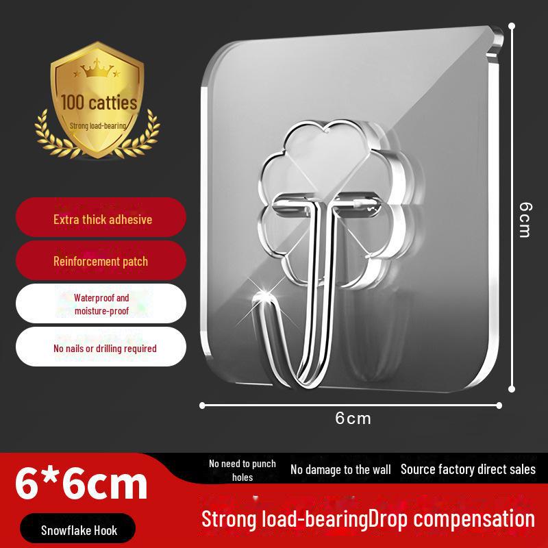 Traceless Punch-Free Sticky Hook: Strong, Multifunctional Acrylic Snap Buckle for Bathroom & Kitchen