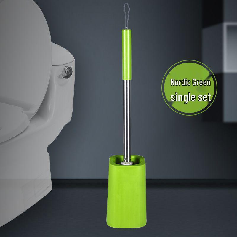 Long-Handled Toilet Brush Set with Base for Easy Cleaning of Bathroom Corners