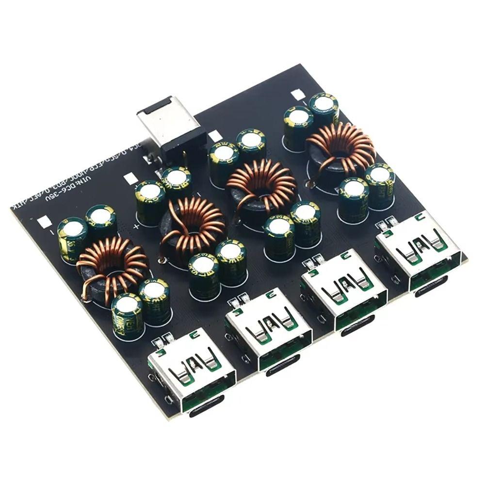 1 2 4 Way USB Type-C Quick Charge Adapter Step Down Buck Boost Module Mobile Phone Charging