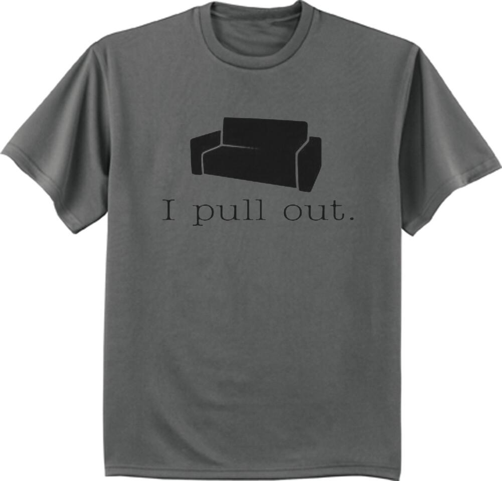 Funny Rude T-shirt Mens Graphic Tee I Pull Out Couch Adult Humor S
