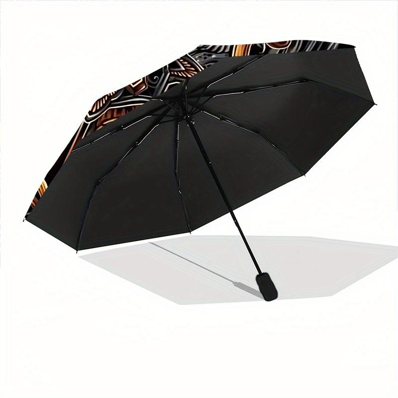 1pc Hogwarts Crest Automatic Opening/closing Umbrella, Foldable Sunshade, Perfect Gift for Friends, Durable Plastic Handle y250808073