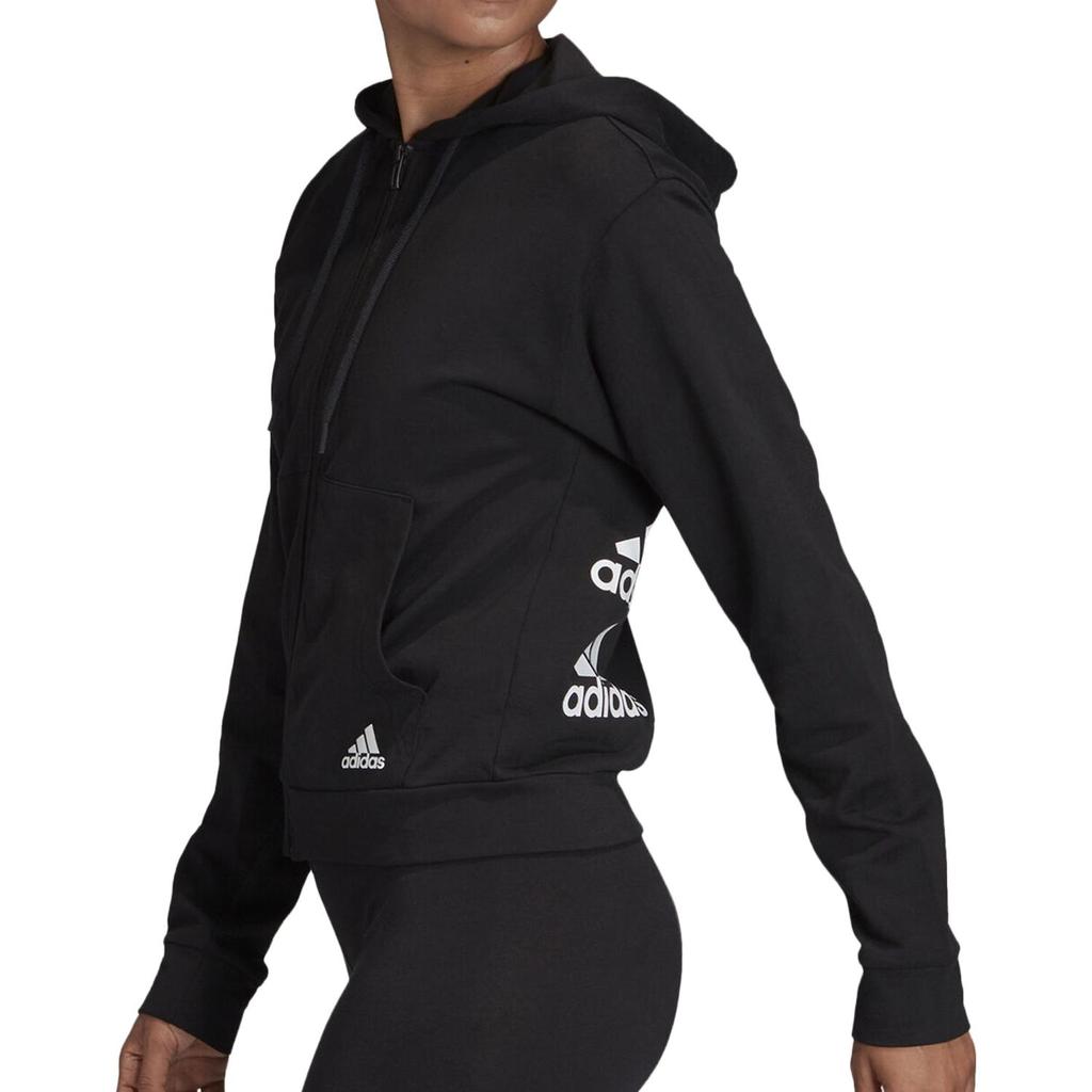 adidas Kapuzen-Freizeit-Sportjacke Damenjacke Schwarz FL4094