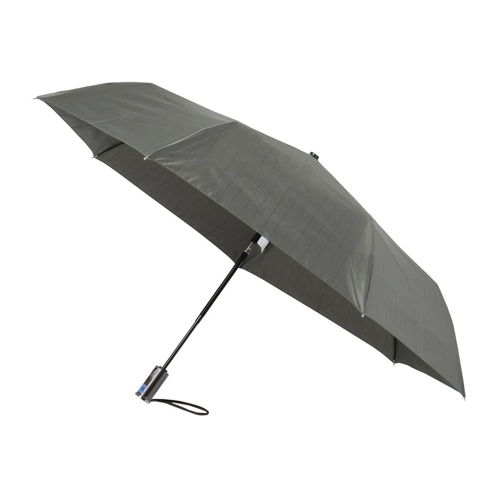 Moonbat en Faltbarer Regen Automatik Groß Grau [Lanvin Bleu] Schirm, Öffnen/Schließen, Garngefärbt, Größe, Gestreift, 21-084-11099-15,