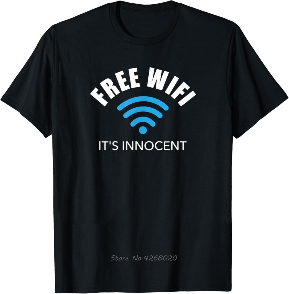Funny Sarcasm Quote Free WiFi Tshirt Math Equation Novelty Mens Clothing Fitness T Shirt Printed Graphic Cotton Tshirt