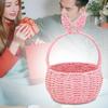 Woven Easter Basket for Kids Easter Bunny & Egg Hunt Basket for Display Vegetable Wedding Party Favors Baby Shower Gift Basket