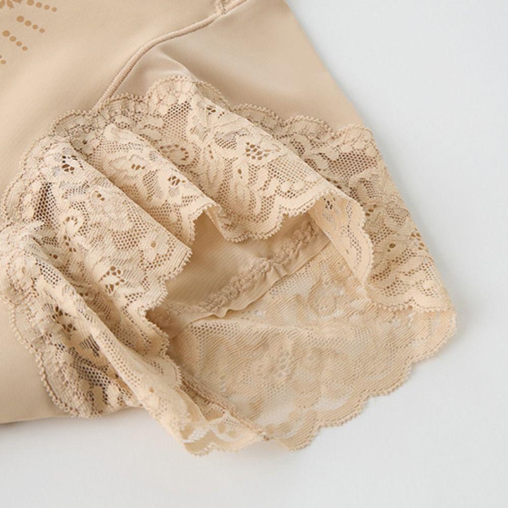 Lace Mesh Tummy Control Underwear High Waist Body Shaping Panties Butt Lifting Briefs  Female
