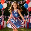 Sleeveless Girl Dress with Abstract Floral Print Soft Fabric A Line Casual Summer Outfit for Kids Daily Wear School Party