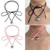 Herzanhänger Halsketten Y2K Stil Herz Halsketten Liebesanhänger Choker Liebeshalsketten Partyschmuck Geschenk für Frauen Mädchen