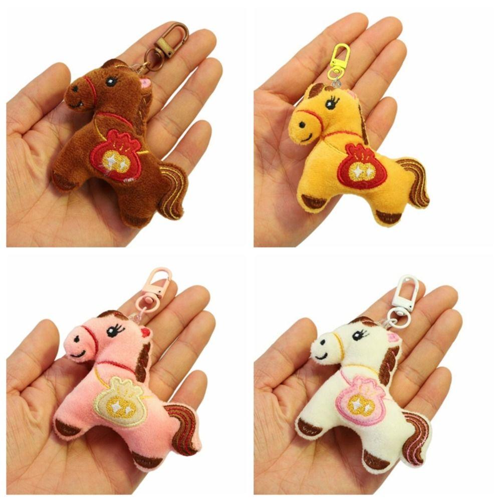 Hanging Decor Horse Plush Keychain Cute Design Pony Plush Pendant Backpack Decoration