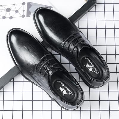 Pantofi din piele pentru bărbați Pantofi de afaceri casual pentru bărbați din piele Rochie din piele de vacă cu primul strat pentru bărbați Pantofi de nuntă britanici care măresc înălțimea