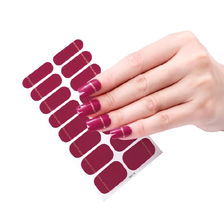 16 Streifen Nagellack-Aufkleber Nagelaufkleber Set für UV-Lampe Designer 3D Nägel Po