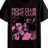 Retro Street Black "Fight Club" Themed Printed T Shirt for Men, Summer New Style Suitable for Both Men and Women, Casual T Shirt