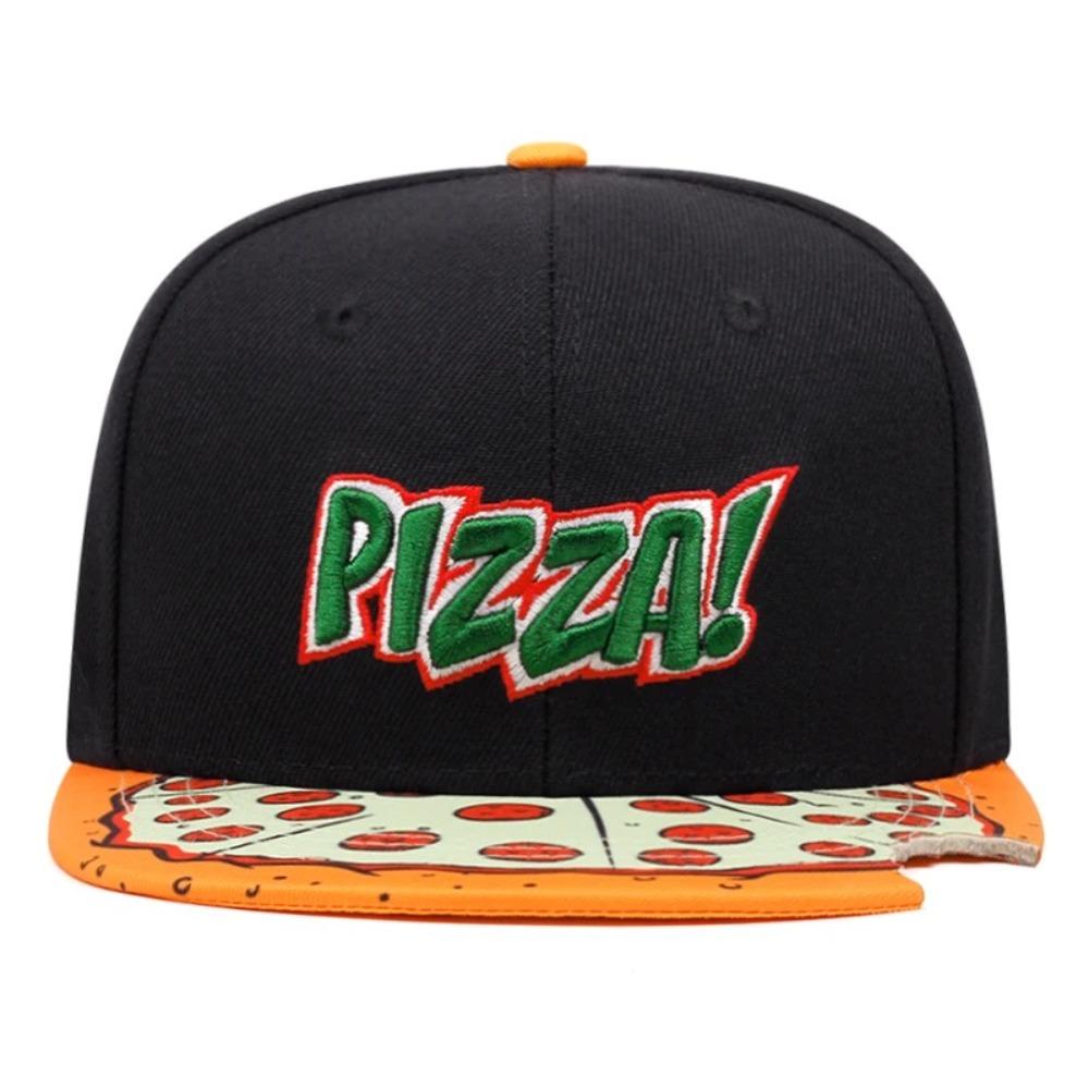 Fashion Casual Hip Hop Hats PIZZA Embroidery Breathable Baseball Cap Adjustable Snapback Hats Unisex