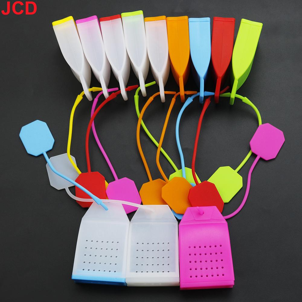 JCD Silicone Tea Infuser Bag Reusable Safe Loose Leaf Tea Bags Strainer Filter for Tea Drinker Utensils Random Color