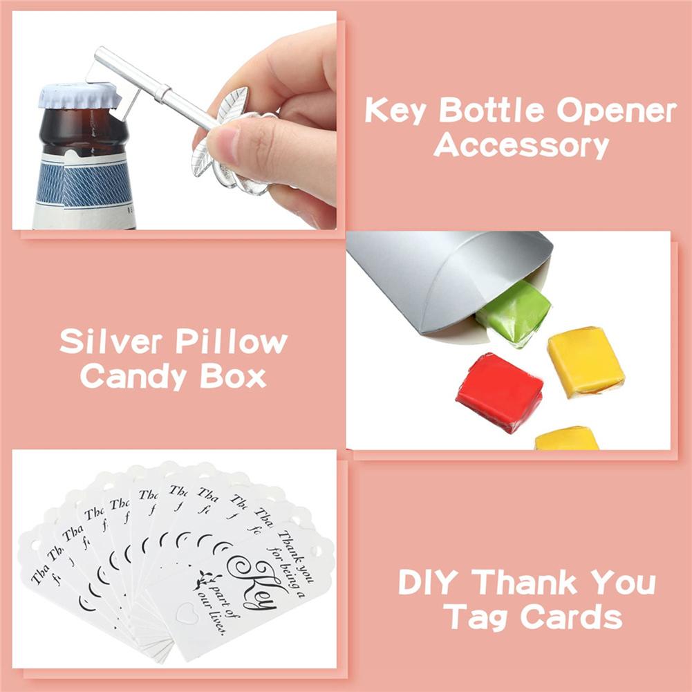 50 st Vintage Nyckel Flasköppnare Set Bröllopsgåvor Med Nyckel Flasköppnare Personliga Fest Bröllopsgåvor Set Festgåvor