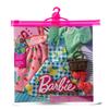 Mattel Barbie Fashion 2 Pack Flower Dress Set/Appeared In the Movie "Barbie"! ? [Dress-up Doll Clothes] [Reusable Vinyl Bag] [3 Years Old and Up] HJT3