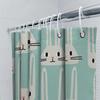Adorable Bunny Print Shower Curtain For Bathroom Decoration Washable Fabric, Waterproof Design Suitable For Home Use.