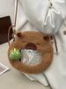 Plush Cartoon Capybara Shoulder Bag With Zipper Closure For Daily Use