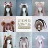 Handmade cute olita hair accessories lo girl coffee maid headband lace bow headgear decoration