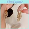 Zircon Leaf Tassel Korean Trendy Drop Earrings For Women New Fashion Earring Jewelry Party Accessories