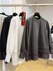 Korean Hollow Lace Patchwork Long Sleeve T-shirt - Women's Autumn/Winter Loose Style Base Layer