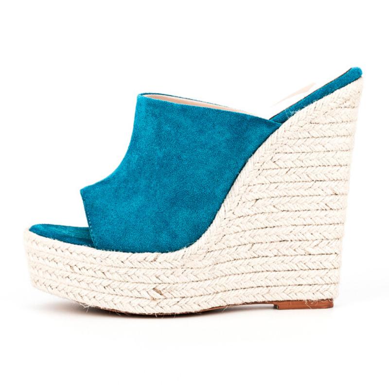 

Platform Slippers New Brand Women Shark Sandals Summer Sexy Peep Toe Wedges High Heels Dress Party Wedding Shoes