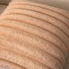 Imitation Rabbit Fur Vertical Stripe Throw Pillow Cover - Solid Color, Home/Bedroom Sofa Cushion Waist Pillow Cover