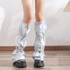 Japanische Frauen Süßes Mädchen Beinstulpen Lange Socken Harajuku Punk Kordelzug Holografische Beinabdeckung mit Verstellbarer Länge