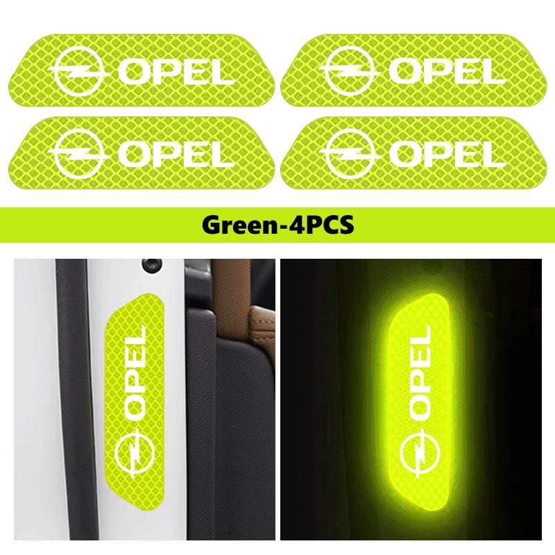 For Opel Car Door Sticker Safety Warning Reflector Tape Decal Auto Accessories ADAM ASTRA J K CORSA E INSIGNIA MOKKA VIVA Meriva