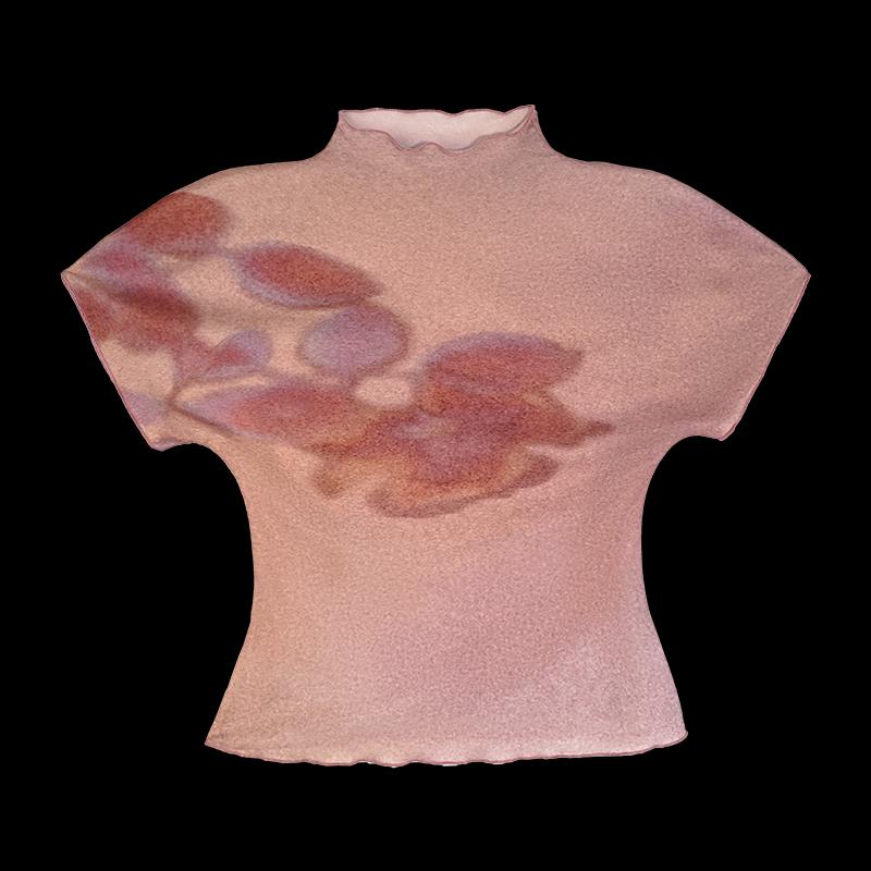 HECO New Chinese Style 2025 Summer Gradient Lightweight Short Sleeve T-shirt