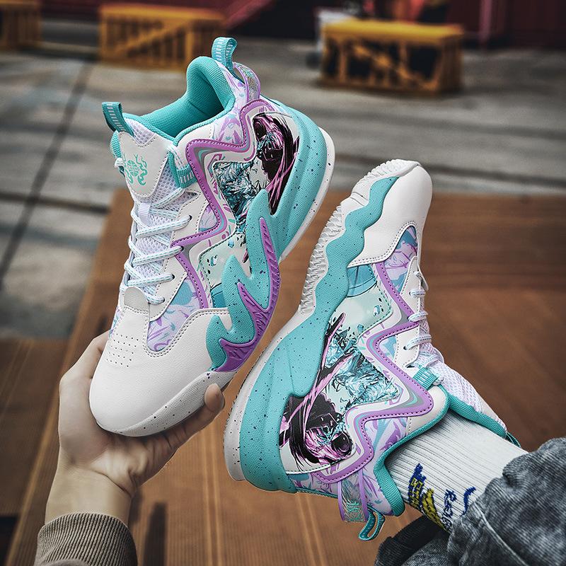 Practical Basketball Shoes for Boys, Junior High School Students, Older Children, Outdoor Cement Sports, Running Shoes, Mesh Men's Shoes, Student Shoe