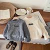Girls' clothing autumn and winter new pullover top girls trendy heavy industry sequined letter embroidered sweater