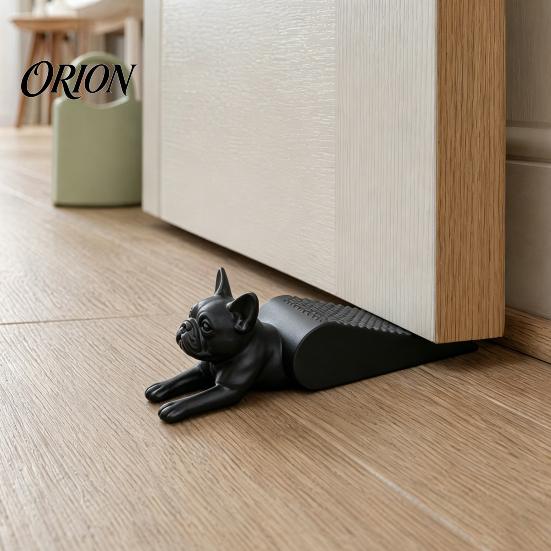 Cale de porte imprimée en 3D Bouledogue Français Stopper Wedge, Butée de porte en forme de chien, Antidérapant Stop Antidérapant Sans perçage Sol Butée de porte pour Maison Bureau Chambre