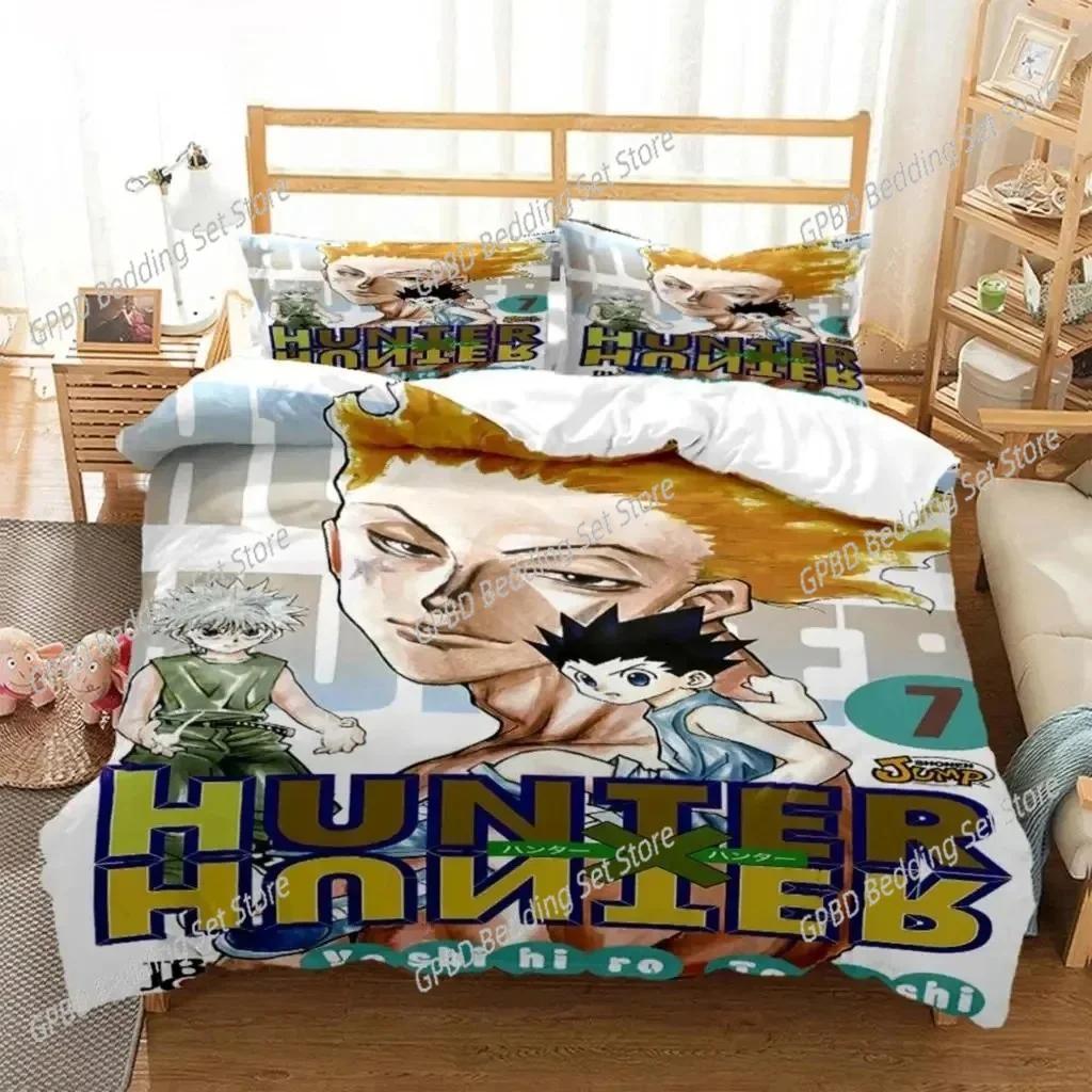 3D Print Anime HUNTER HUNTER 3D Bedding Set Duvet Cover Pillowcases Single Twin Full Queen King Size Home Decor Quilt Boys Gift