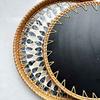 Hand Woven Mosaic Tray Decorative Round Rattan Serving With Mother Of Pearl Inlay For Snacks Dried Fruit Plate Home Ornamen 917