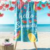 Hello Summer Watermelon Pineapple Design Beach Towel Quick-drying for Travel Outdoor Sports Jogging Beach and Swimming