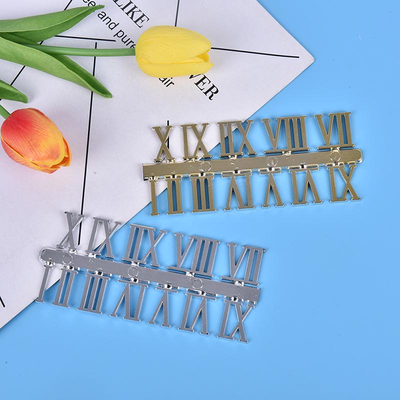 Stick On Clock Numbers Roman Numerals 10Mm Art Craft Dial Sticking Gold 1 Set