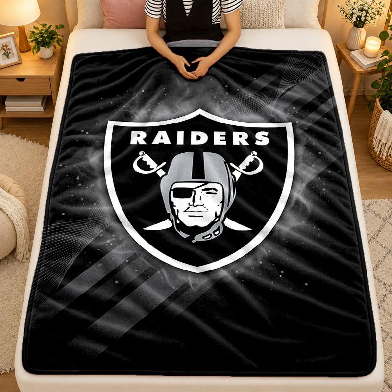 Flannel BlanketLas Vegas Raiders Warm Soft Throw Blanket for Indoor Sofa Bed Living Room Use