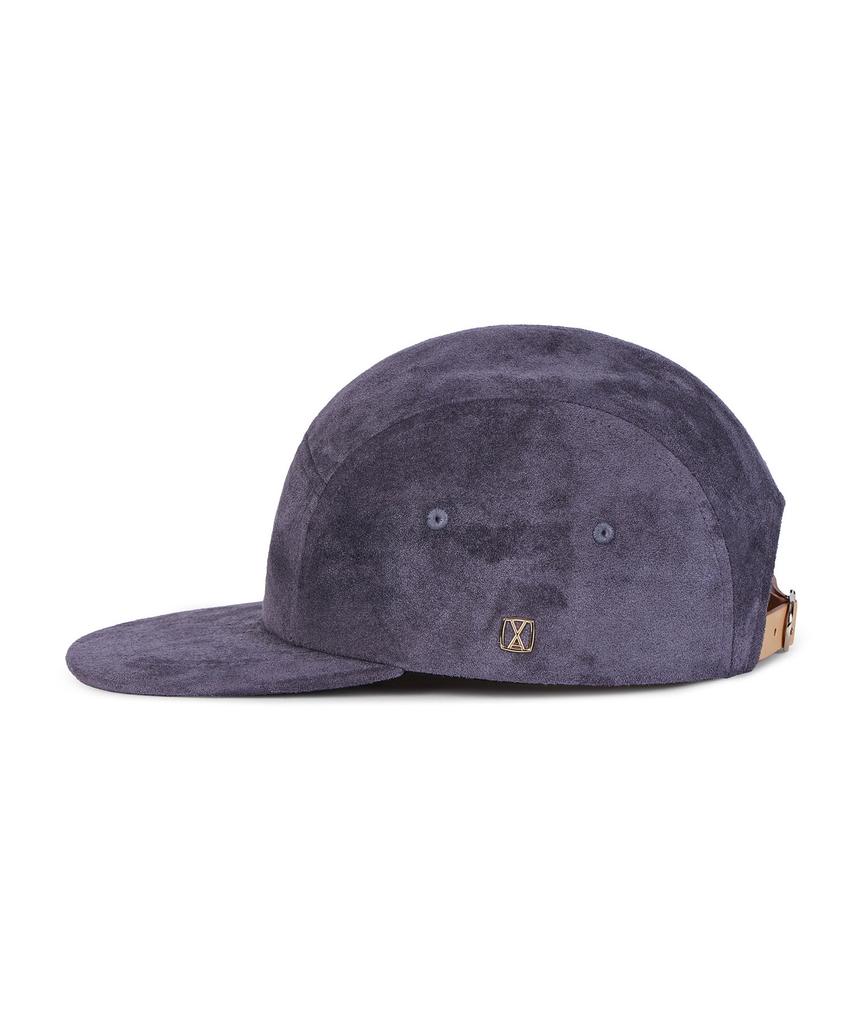 Bajal Va Square Suede Camp Cap Charcoal