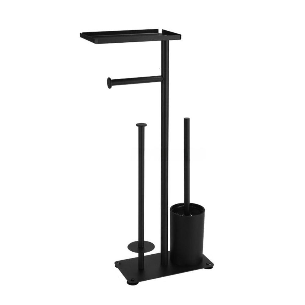 Stainless Steel Toilet Brush And Paper Stand With Toilet Brush Vertical Paper Storage Rack Bedroom