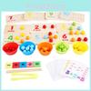Holz Multifunktionales Arithmetik-Klammer-Perlen Lernbrett Kinder Puzzle Spielzeug Set Für Frühes Lernen