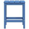 Adirondack Garden Chair with Footstool & Table HDPE Aqua Blue