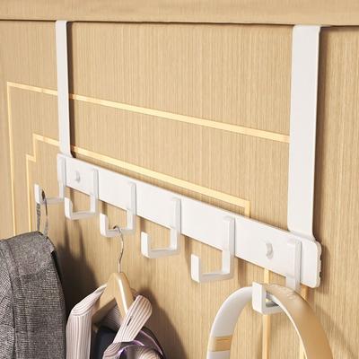 Clothes Storage Household 6 Hooks Hanging Rack Door Hanger Hook Storage Holder Coat Hat Towel Hanger