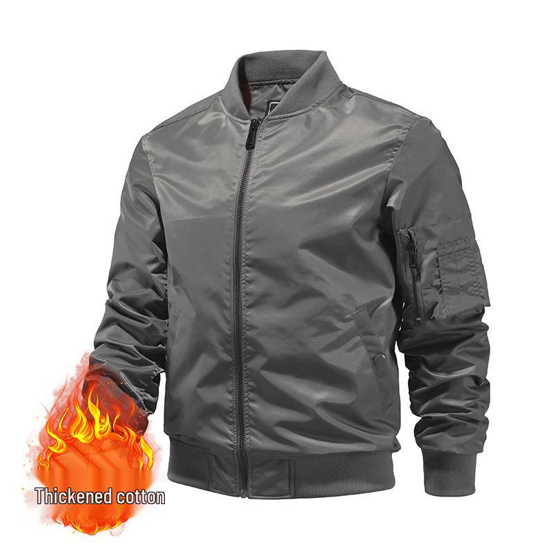 Men's Retro MA1 Flight Jacket - Casual Military Baseball Outerwear for Spring and Autumn