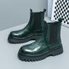 Herren Motorradstiefel Ganzjahres High Top Chelsea Herrenstiefel Modische Schuhe Bequeme Stiefeletten Rutschfest Herren Freizeit Botas