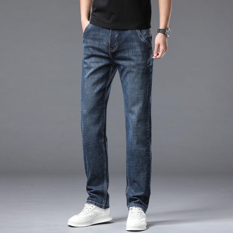 JYL New straight fashion stretch jeans men's business pants men's trousers