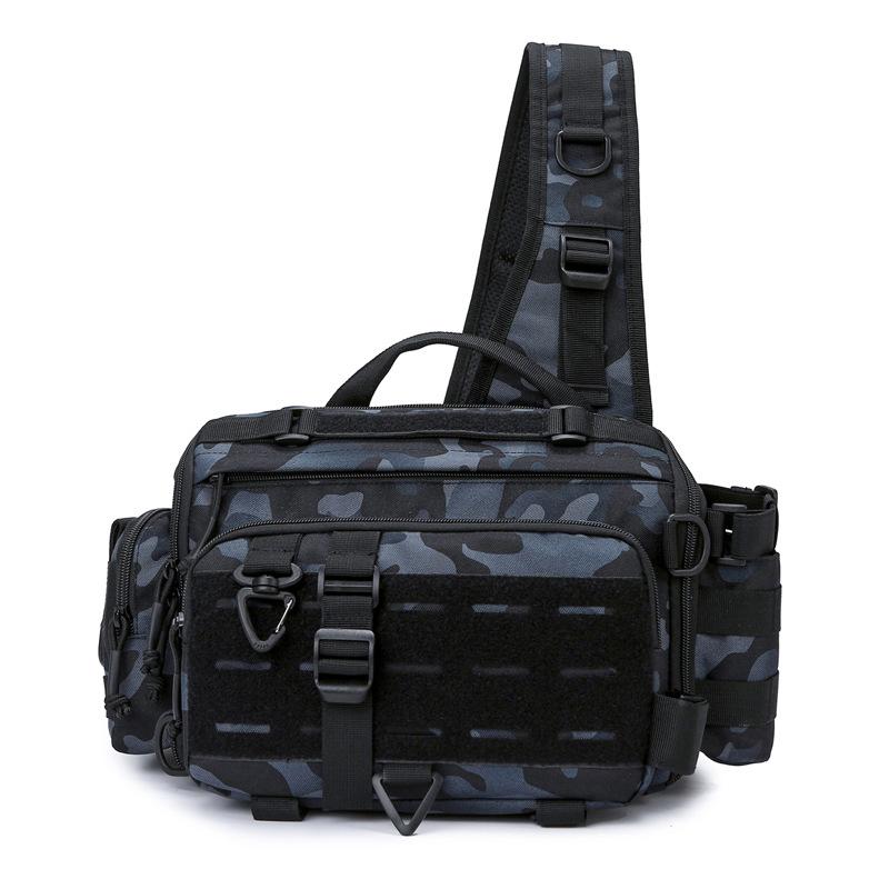 Camping Backpack Fishing Rod Lure Bag Outdoor Camouflage Crossbody Waist Pack Men Crossbody Shoulder Gear Storage Climbing Bag