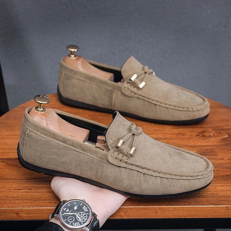 Doudou shoes summer new matte suede lazy small leather shoes loafer driving shoes