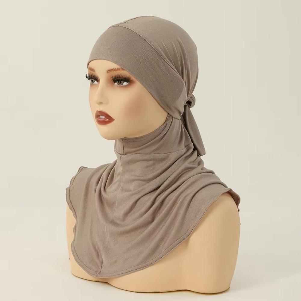 Jersey Full Cover Head Wraps Full Coverage Hijab Undercap Convenient Hijab Cap Women